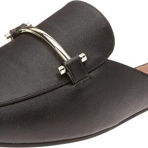 Women's Faux Leather Buckle Mule 8.5 Comfort Wide Fit Non-Slip Stylish